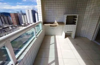 Apto de 3 dorm c/1 suíte, sacada gourmet, 150 metros da praia. 125 m² de área útil. bairro; guilhermina.
