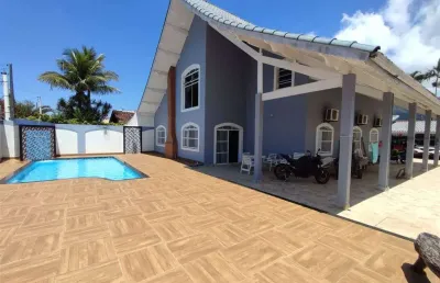 Casa com 3 dorm, 200 metros da praia, 430 m² de área útil. bairro: balneário flórida.