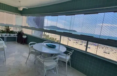 Apto de 3 dorm c/ 1 suíte, mobiliado, sacada, vista mar, 144 m² de área útil. bairro: guilhermina.