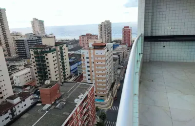 Apto de 3 dorm c/ suíte, vista mar, 2 vagas, 93,34 m² de área útil. bairro: tupi.