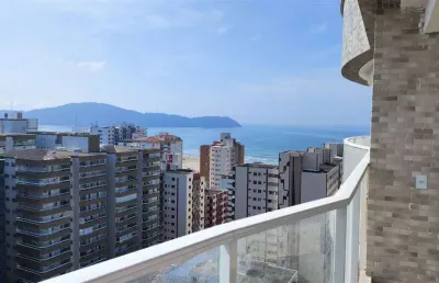 Cobertura com 4 dorm, vista mar, 4 suítes, 3 vagas, 193,04 m² de área útil. bairro: guilhermina.