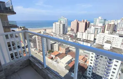 Cobertura de 3 dorm c/ suítes, vista mar, 128,12 m² de área útil. bairro: guilhermina.