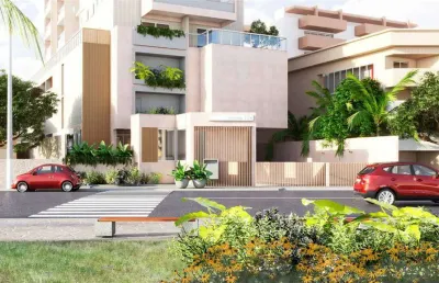 Apto de 2 dorm c/ suíte, vista mar, 69,48 m² de área útil. bairro: jardim real.