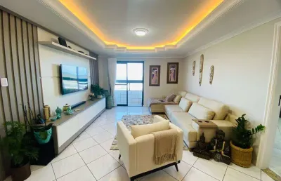 Cobertura de 3 dorms c/ 2 suítes, mobiliado, vista mar, 142,27m² de área útil. bairro: mirim.