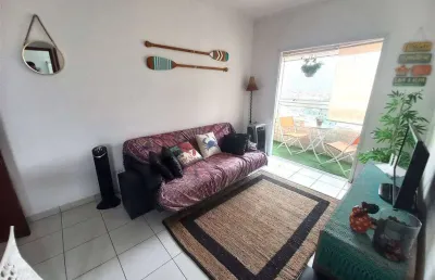 Apto de 1 dorm com vista mar, prédio frente mar, 38 m² de área útil. bairro: jardim real.
