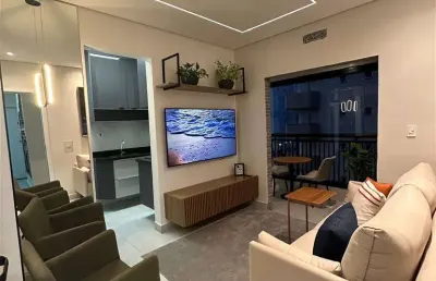 Apto de 2 dorm c/ 1 suíte, sacada gourmet, lazer completo. 56,10 m² de área útil. bairro; tupi.