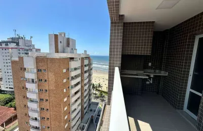 Apto de 2 dorm c/ 1 suíte, sacada, vista mar, 66,53 m² de área útil. bairro: jardim real.