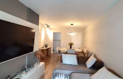 Apto de 3 dorm sendo 2 suítes, mobiliado, 2 vagas, 117,16 m² de área útil. bairro:  forte.
