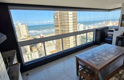 Apto de 3 dorm c/ 3 suítes, vista mar, 2 vagas, 132 m² de área útil. bairro: tupi.