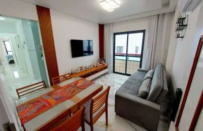 Apto de 2 dorm c/ 1 suíte, prédio frente mar, sacada, 55  m² de área útil, bairro: caiçara.