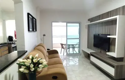 Apto de 2 dorm c/ 1 suíte, sacada gourmet, 81,09 m² de área útil. bairro: canto do forte.