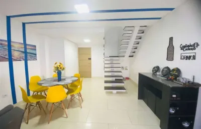 Cobertura duplex , frente mar, c/ 3 dorm sendo 3 suítes, 145 m² de área útil, mobiliada, bairro: caiçara.