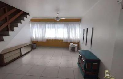 Apartamento duplex com 2 dormitórios para alugar, 140 m² por r$ 5.400,00/mês - astúrias - guarujá/sp