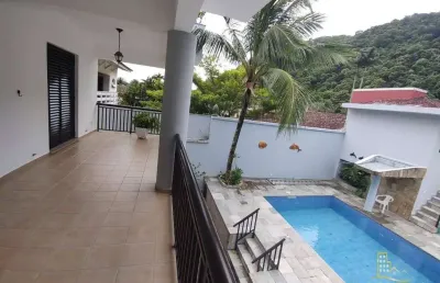 Sobrado com 6 suítes à venda, 350 m² por r$ 3.000.000,00 - guaiuba - guarujá/sp