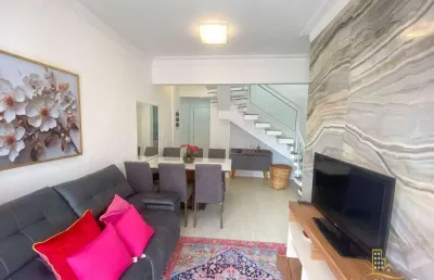 Cobertura duplex com 3 dormitórios à venda, 120 m² por r$ 1.100.000,00 - pitangueiras - guarujá/sp