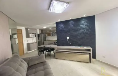 Apartamento mobiliado com 2 dormitórios para alugar, 91 m² por r$ 3.800/mês - jardim virginia - guarujá/sp