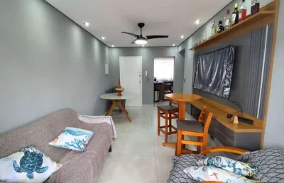 Apartamento mobiliado com 2 dormitórios à venda, 83 m² por r$ 480.000,00 - astúrias - guarujá/sp