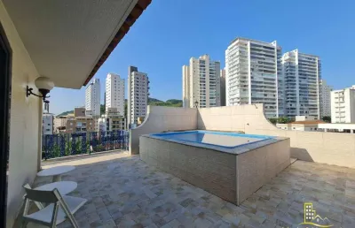 Cobertura com 2 dormitórios à venda, 148 m² por r$ 1.100.000,00 - astúrias - guarujá/sp