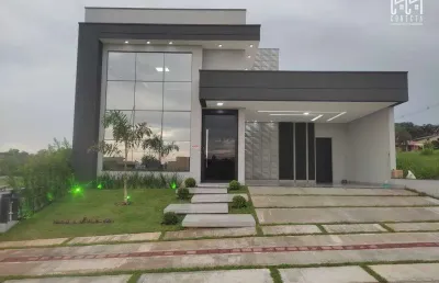 Casa térrea em indaiatuba, condomínio london park com 3 suítes - 192 m²