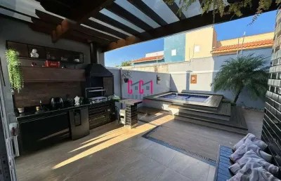 Casa sobrado em indaiatuba, condomínio bréscia com 3 suítes - 195 m²