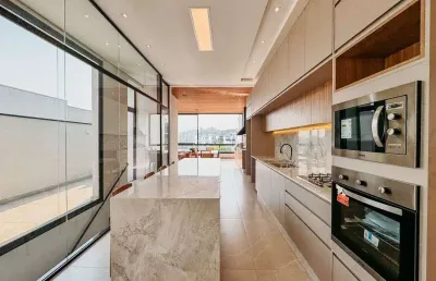 Casa térrea em indaiatuba, condomínio helvétia park ii com 4 suítes - 315 m²