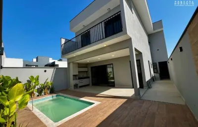 Casa sobrado em indaiatuba, condomínio mantova com 3 suítes - 204 m2