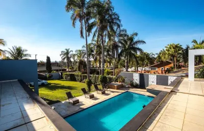 Chácara térrea em indaiatuba, terras de itaici com 5 suítes - 350m2
