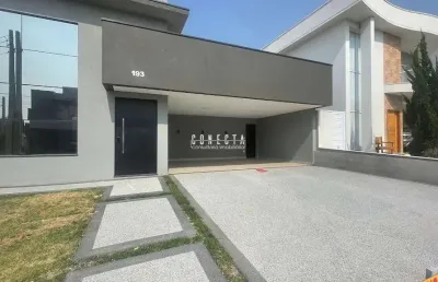 Casa térrea em indaiatuba, condomínio jardins di roma com 3 suítes - 196m²