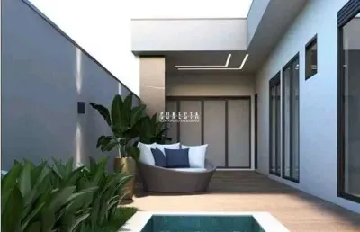 Casa térrea indaiatuba, condomínio gran reserve com 3 suítes - 193,20 m²