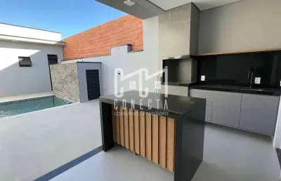 Casa térrea em indaiatuba, condomínio maria cândida com 3 suítes - 193 m²