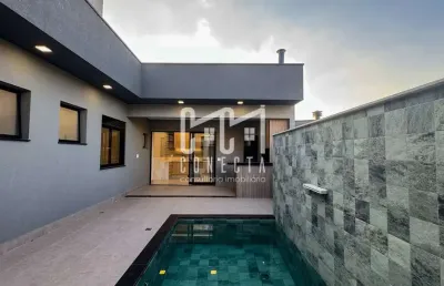 Casa térrea indaiatuba, condomínio gran reserve com 3 suítes - 138 m²