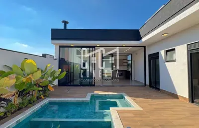 Casa térrea em indaiatuba, condomínio laguna com 3 suítes - 191,00 m²