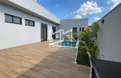 Casa térrea em indaiatuba, residencial evidências com 3 suítes 195 m²