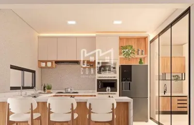 Casa térrea, condomínio residencial milano com 3 suítes - 210 m²