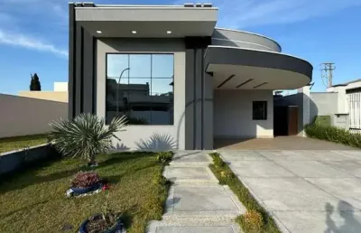 Linda e moderna casa à venda, com três suítes e piscina lazer completo condomínio  maria dulce, ind