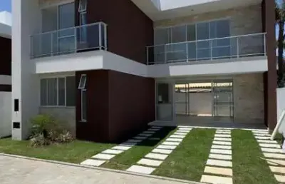 Casa em condomínio para venda em lauro de freitas, buraquinho, 4 dormitórios, 4 suítes, 1 banheiro, 2 vagas