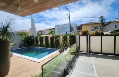 Casa em condomínio para venda em lauro de freitas, vilas do atlântico, 3 dormitórios, 4 suítes, 5 banheiros, 1 vaga