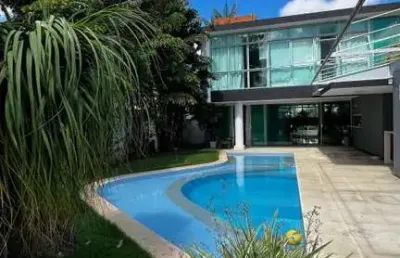 Casa em condomínio para venda em camaçari, alphaville (abrantes), 4 dormitórios, 3 suítes, 5 banheiros, 4 vagas