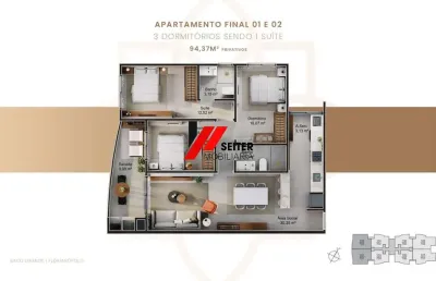 Amplo apartamento a venda no jardim do oriente em florianópolis