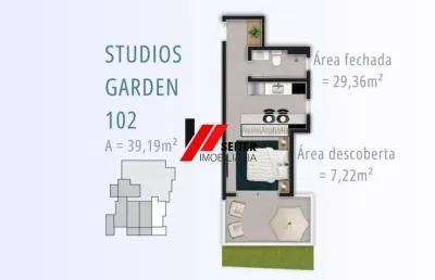 Studio com 30m2 à venda na trindade - florianópolis