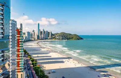 Apartamento frente mar com 4 suítes na barra norte em balneário camboriú