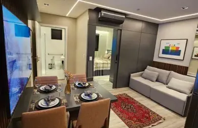 Apartamento studio, infinity tower flat, completamente mobiliado