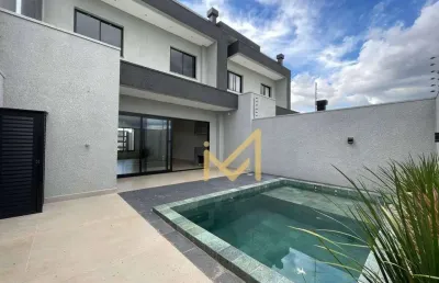 Sobrado com piscina: 3 suítes + 4 vagas, com 144m² no bairro positano