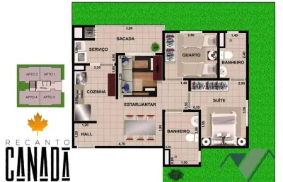 Apartamento à venda, 62 m² por r$ 482.000,00 - canadá - cascavel/pr