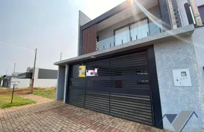 Sobrado com 3 dormitórios para alugar, 218 m² por r$ 6.500,00/mês - tropical  - cascavel/pr