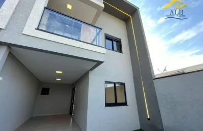 Sobrado com 3 dormitórios à venda, 138 m² por r$ 859.000,00 - atuba - pinhais/pr