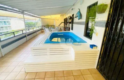 Cobertura com 4 quartos à venda, 338 m² por r$ 4.000.000 - jardim oceânico - rio de janeiro/rj