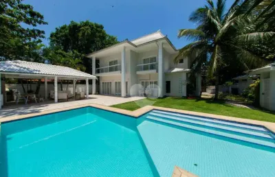 Condomínio maramar - casa duplex luxuosa no recreio com 5 suítes em terreno de esquina.
