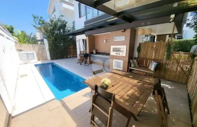 Casa com 4 suites, infra estrutura à venda, 270 m² por r$ 2.130.000 - recreio dos bandeirantes - rio de janeiro/rj