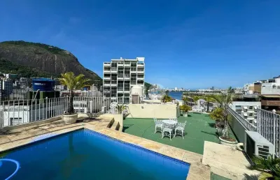 Cobertura duplex, com piscina e hidromassagem  à venda, 441 m² por r$ 6.900.000 - lagoa - rio de janeiro/rj